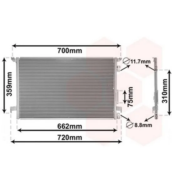 Radiator Aer Conditionat OPEL VECTRA C 2002->2008 Radiator aer conditionat ,6-1,8-2,2i->2016V 62.5x41.5x16 2005->2008 Perioada 2002 2003 2004 2005 2006 2007 2008