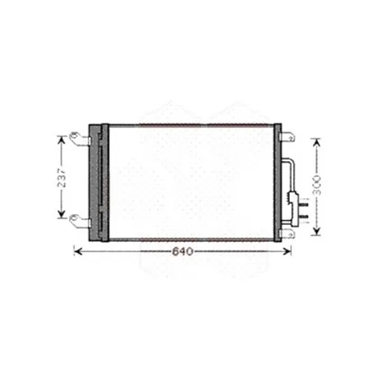 Radiator aer conditionat HYUNDAI SANTA FE 3 2012->2018 2.0 CRDi 4WD 110KW 150CP , pentru motor D4HA perioada 2012 2013,2014,2015,2016 2017