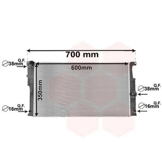 Radiator Motor BMW 3 F30 2011->2018 Radiator apa 1.5/2.0/3.0 (318i/320i/328i/335i) / 3.0 HYBRID benzina AUTO (600x334x32) Perioada 2011 2012 2013 2014 2015 2016 2017