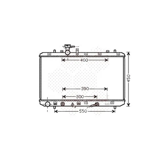Radiator apa SUZUKI SX4 2006-> pentru 1.5 VVTi, perioada 2007 2008 2009 2010 2011 2012 2013 2014 2015