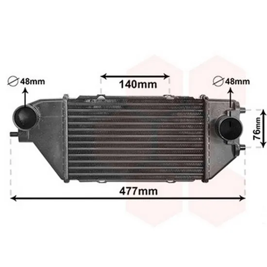 Intercooler HONDA CR-V 2 2001->2007 Radiator intercooler 2.2 CTDI 275x163x62 Perioada 2001 2002 2003 2004 2005 2006