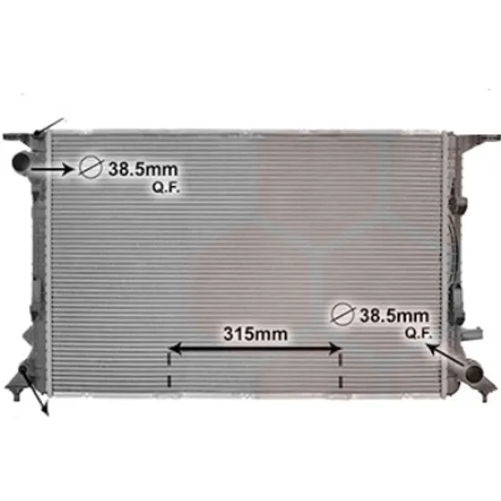 Radiator apa AUDI A4 B8 2007->2015, A5 8T3 2007->2017, A5 Cabriolet 8F7 2009->2017, A5 Sportback 8TA 2009->2020 pentru 3.2 FSI quattro, perioada 2007 2008 2009 2010 2011 2012