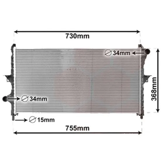 Radiator apa CITROEN C6 Sedan 2005->2012 3.0 HDi 177KW 241CP , pentru motor DT20C perioada 2009 2010,2011 2012