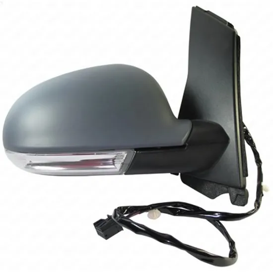 Oglinda VW GOLF PLUS 2004->2013 Oglinda exterioara electrica cu incalzire cu rabatare electrica pentru vopsit (cu semnal si lampa podea) DREAPTA Perioada 2009 2010 2011 2012 2013 2014