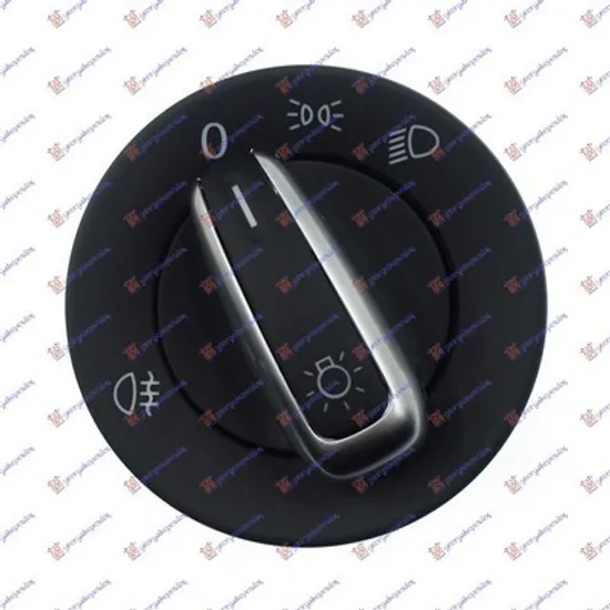 Comutator Lumini VW PASSAT B5 2000->2005 Buton comanda lumini cu ornament cromat 10 pini Perioada 2000 2001 2002 2003 2004 2005