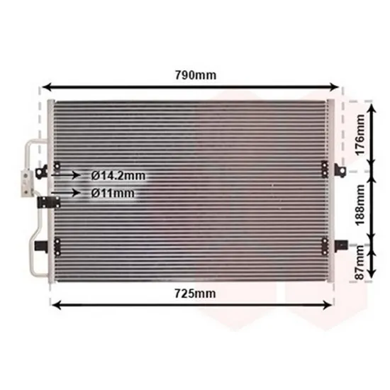 Radiator Aer Conditionat CITROEN EVASION microbus 1994->2002 Radiator aer conditionat benzina/ diesel (69x46,2) Perioada 1994 1995 1996 1997 1998 1999 2000 2001 2002