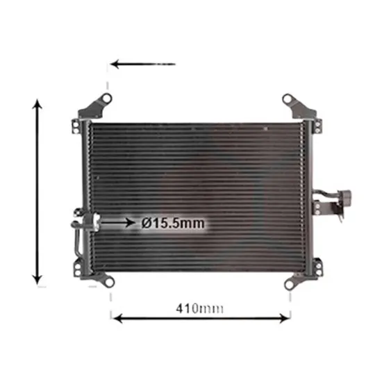 Radiator aer conditionat PEUGEOT 207 2006->2015 pentru 1.6 16V VTi, perioada 2007 2008 2009 2010 2011 2012