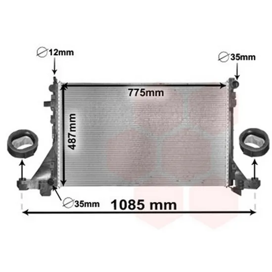 Radiator Motor OPEL MOVANO B 2010->2020 Radiator apa pentru 2 3 CDTi cu/fara aer conditionat 77 5x48 7 Perioada 2010 2011 2012 2013 2014 2015 2016
