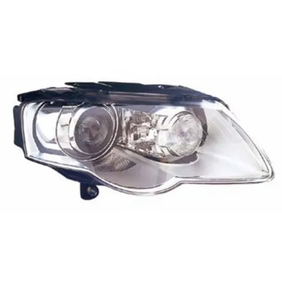 Faruri VW PASSAT B6 2005->2010 Far dreapta cu reglaj electric, Xenon, typ Valeo, cu motor, adaptiv 07.2007-> Perioada 2007 2008 2009 2010