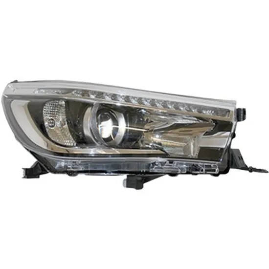 Far dreapta TOYOTA HILUX 8 2015-> perioada 2015 2016 2017 2018 2019 2020 fara motor reglaj, fumuriu, cu reglaj electric, cu bec HB3, cu bec LED