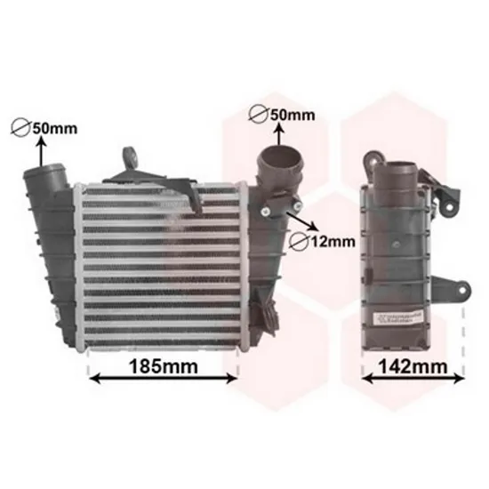 Intercooler VW POLO 9N 2001->2012 Radiator intercooler benzina - diesel 18 - 19 - 64 Perioada 2001 2002 2003 2004 2005 2006 2007 2008