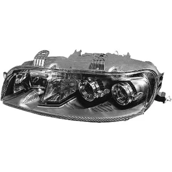 Far dreapta FIAT PUNTO 188 1999->2012 perioada 1999 2000 2001 2002 2003 2004 2005 2006 2007 2008 2009 2010 de la an de fabricatie 07/2001, pana la an de fabricatie 06/2003, fara motor reglaj, semnal galben, cu reglaj electric, cu far de ceata, cu bec H1/H1/H3