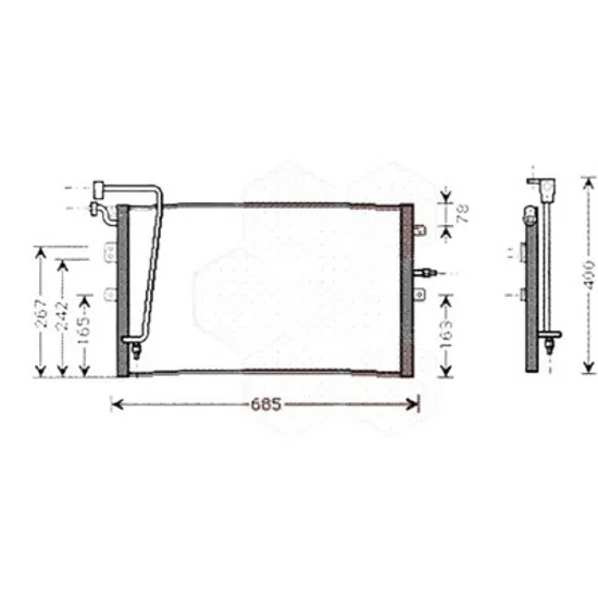 Radiator aer conditionat MAZDA 6 GG 2002->2008 pentru 2.0, perioada 2002 2003 2004 2005 2006 2007