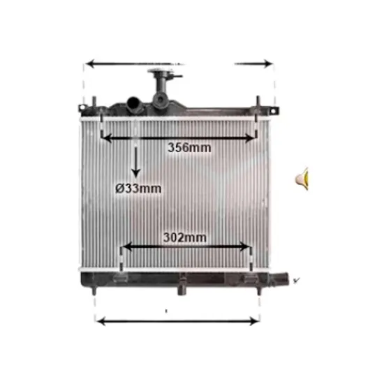 Radiator apa HYUNDAI i10 2007->2013 pentru 1.0, perioada 2011 2012 2013 2014 2015 2016 2017