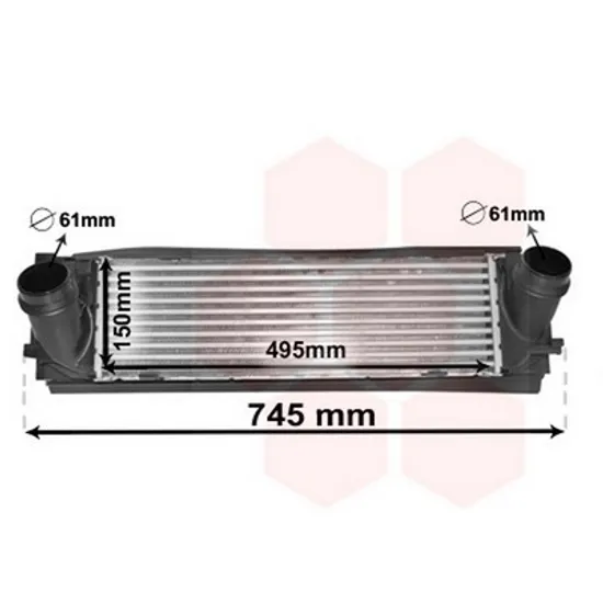 Intercooler BMW 3 F30 2011->2018 Radiator intercooler 335d/435dXDrive (495x150x100 Perioada 2011 2012 2013 2014 2015 2016 2017 2018 2019