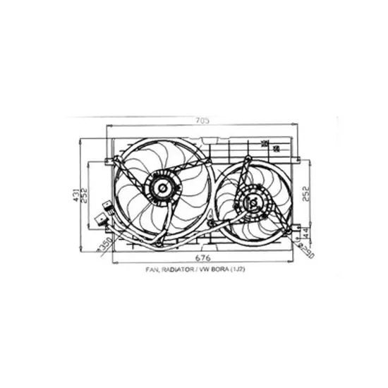 Ventilator Motor SEAT LEON 1999->2006 Electroventilator radiator motor dublu benzina/diesel, Perioada 1999 2000 2001 2002 2003 2004 2005 2006