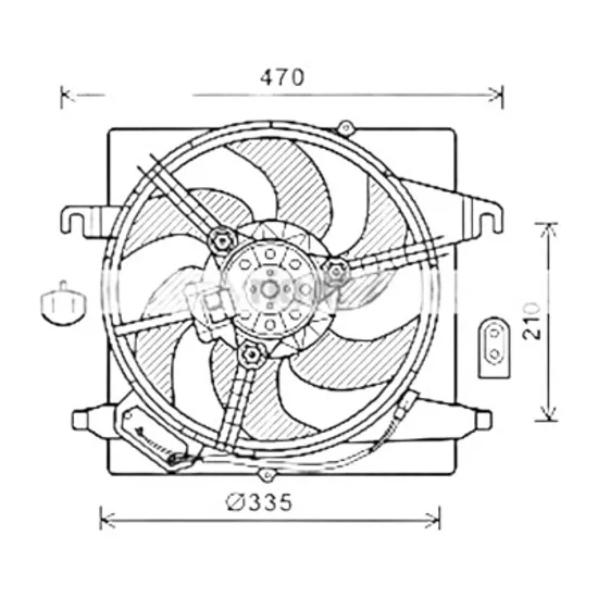 Ventilator motor FORD KA 1996->2008 pentru 1.6 i, 1.6 i SOHC, perioada 2001 2002 2003 2004 2005 2006 2007 2008