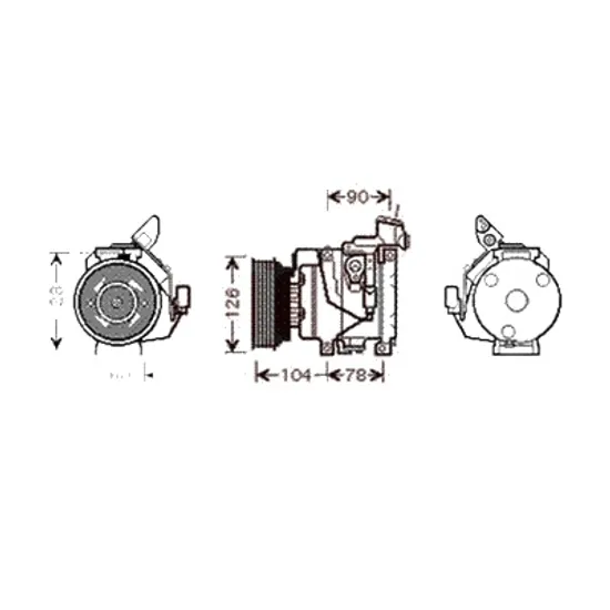 Compresor aer conditionat TOYOTA AVENSIS T22 1997->2003 pentru 2.0 D-4D , perioada 1999 2000 2001 2002 2003