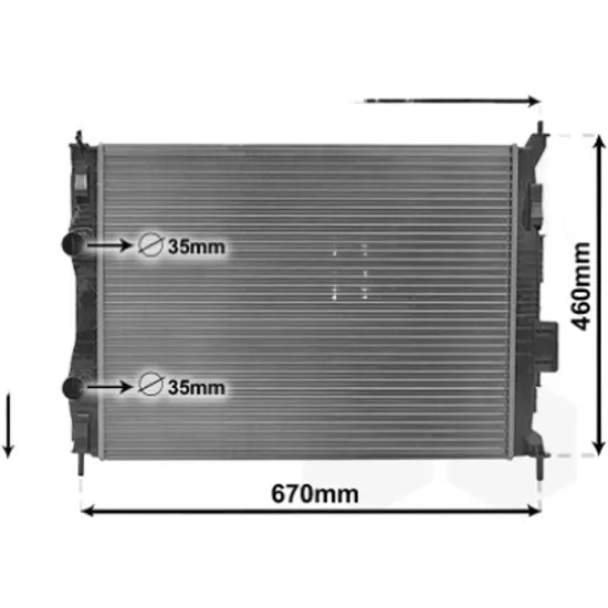 Radiator apa NISSAN QASHQAI 1 2007->2014 pentru 2.0, perioada 2007 2008 2009 2010 2011 2012 2013 2014