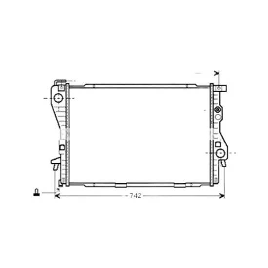 Radiator apa BMW 5 E39 1995->2003 pentru 525 td, perioada 1997 1998 1999 2000 2001 2002 2003