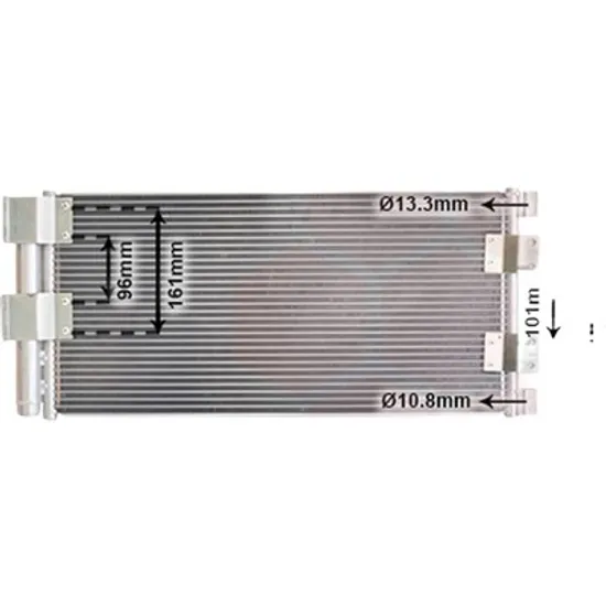 Radiator aer conditionat OPEL ZAFIRA C 2011-> 1.6 125KW 170CP , pentru motor A 16 XHT, B 16 SHL, D 16 SHL perioada 2012 2013,2014,2015,2016 2017
