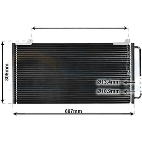 Radiator aer conditionat VW GOLF 4 1997->2005 2.3 V5 125KW 170CP , pentru motor AQN perioada 2000 2001,2002,2003,2004 2005