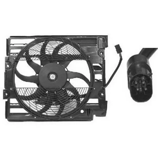 Ventilator Motor BMW 5 E39 1995->2003 Electroventilator complet pentru aer conditionat ->1998 benzina/diesel)( 4 pini ), Perioada 1995 1996 1997 1998 1999 2000 2001 2002 2003