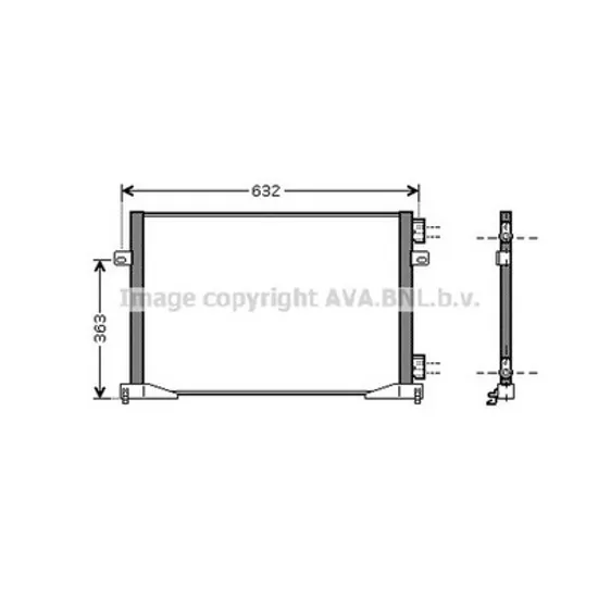 Radiator Aer Conditionat OPEL VIVARO A 2001->2014 Radiator aer conditionat 2 0 I 16V /1 9 DTi 57x44x1 6 Perioada 2001 2002 2003 2004 2005 2006