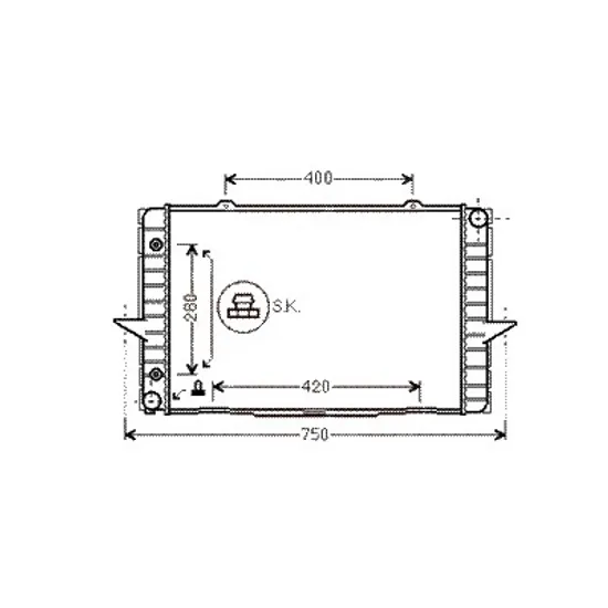 Radiator apa VOLVO V70 1 1995->2000 pentru 2.0, perioada 1995 1996 1997 1998 1999 2000