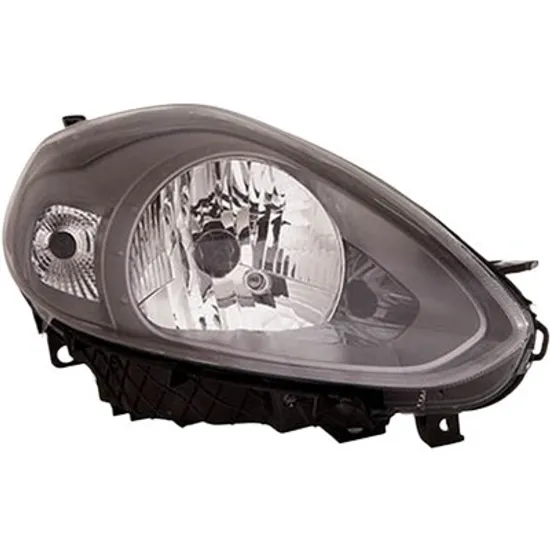 Far dreapta FIAT PUNTO EVO 199 2008-> perioada 2009 2010 2011 2012 cu motor reglaj, fumuriu, cu reglaj electric, cu lumina de zi, cu bec H4