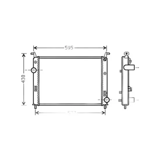 Radiator Motor FIAT ALBEA 178 1996-> Radiator apa pentru 1,3 JTD (52x39,5x42) 2003 -> Perioada 2002 2003 2004 2005 2006 2007 2008 2009 2010 2011 2012