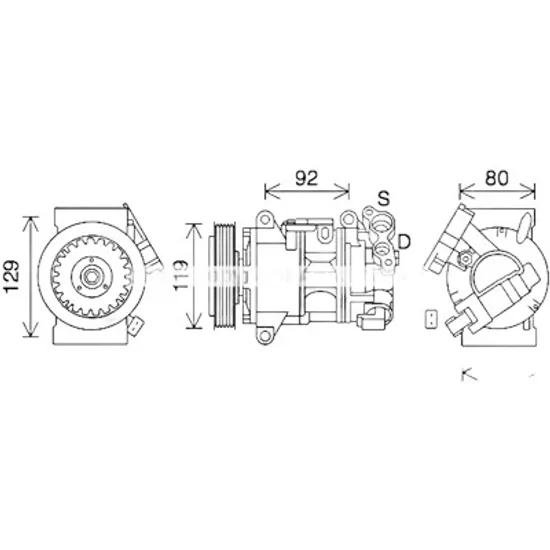 Compresor aer conditionat CITROEN GRAND C4 2018-> pentru 1.6 HDi 115, perioada 2018 2019 2020 2021 2022 2023