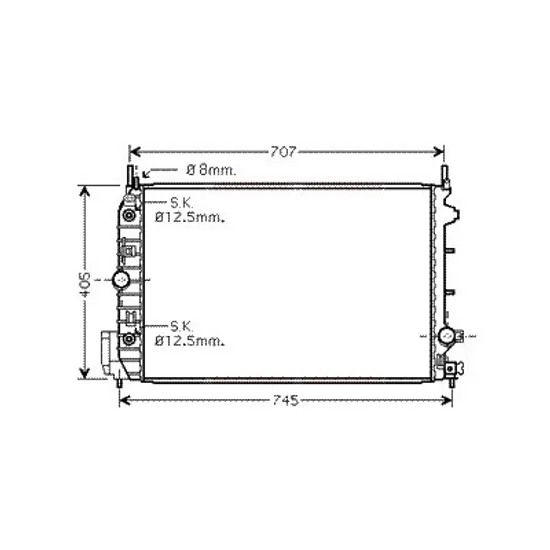 Radiator apa FIAT CROMA 2005-> pentru 1.9 D Multijet, perioada 2005 2006 2007 2008 2009 2010 2011