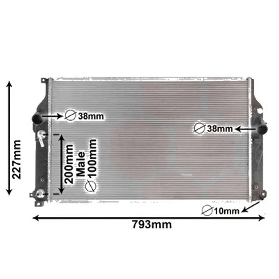 Radiator apa TOYOTA RAV 4 IV 2012->2018 pentru 2.2 D 4WD, perioada 2012 2013 2014 2015 2016 2017