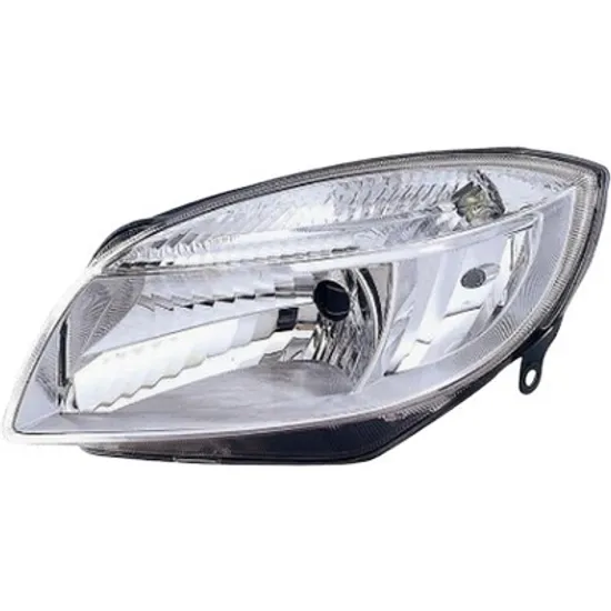 Far stanga SKODA ROOMSTER Praktik 2006->2015 perioada 2007 2008 2009 2010 cu motor reglaj, semnal transparent, cu reglaj electric, cu bec H4