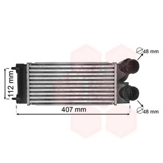 Intercooler CITROEN BERLINGO B9 2008-> Radiator intercooler 1.6 HDI (300x150x80) Perioada 2015 2016 2017 2018 2019