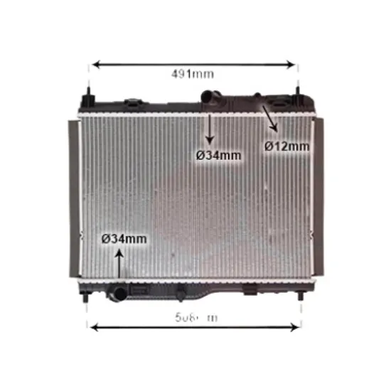 Radiator apa FORD ECOSPORT 2012-> 1.0 EcoBoost 70KW 95CP , pentru motor perioada 2020 2021,2022,2023,2024 2025