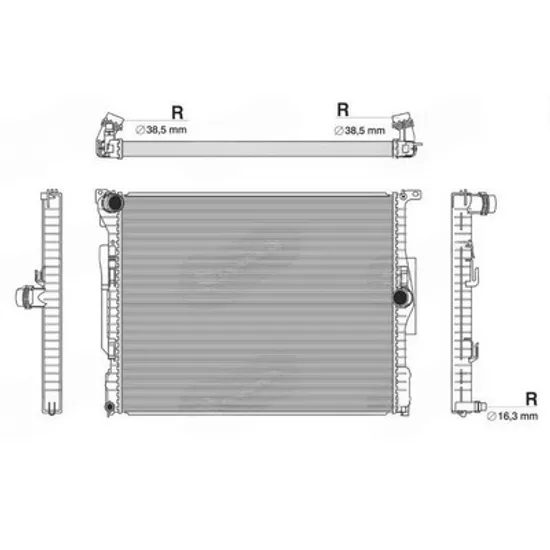 Radiator Motor BMW 3 F30 2011->2018 Radiator apa motor 2.0 benzina manuala/automatic (600x478) Perioada 2012 2013 2014