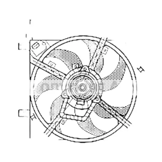 Ventilator motor FIAT QUBO 225 2008-> 1.4 Natural Power 57KW 78CP , pentru motor 350 A1.000 perioada 2009 2010 2011 2012 2013 2014
