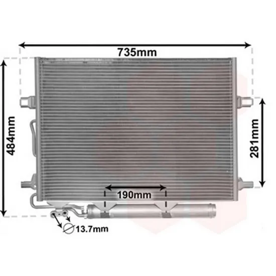 Radiator Aer Conditionat MERCEDES CLS C219 2004->2010 Radiator aer conditionat tote modelele benzina/ diesel (59x44x1.6) Perioada 2004 2005 2006 2007 2008 2009 2010