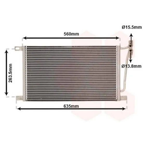 Radiator Aer Conditionat BMW 3 E46 1997->2005 Radiator aer conditionat diesel (52x31,4x16) Perioada 1998 1999 2000 2001 2002 2003 2004 2005