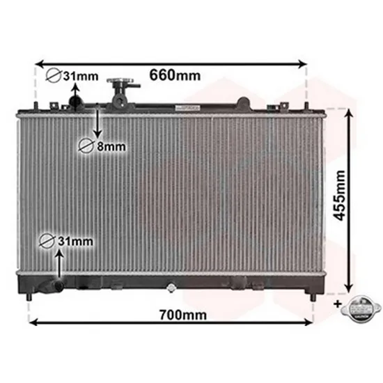 Radiator Motor MAZDA 6 GG 2007->2013 Radiator apa pentru 1,8 - 2,0 benzina (37x72) CV manuala Perioada 2007 2008 2009 2010 2011 2012
