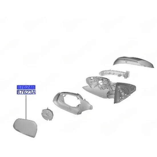 Sticla Oglinda HYUNDAI i10 2019-> Geam Oglinda exterioara (O) STANGA Perioada 2023 2024 2025