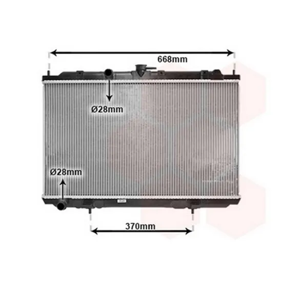 Radiator Motor NISSAN ALMERA 2 2001->2006 Radiator apa 1.8 benzina MANUAL (400x695x16) Perioada 2000 2001 2002 2003 2004 2005 2006