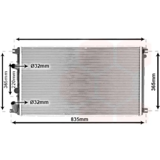 Radiator apa RENAULT MASTER 2 1998->2010 pentru 2.5 dCi 100, perioada 2003 2004 2005 2006 2007 2008