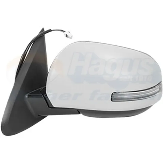 Oglinda exterioara dreapta MITSUBISHI OUTLANDER 3 2012->2020 perioada 2012 2013 2014 2015 2016 2017 de la an de fabricatie 10/2015, cu semnal, rabatare electrica, pentru pini 9, cu incalzire, prevopsit grund