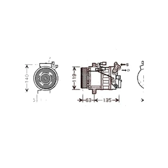 Compresor aer conditionat NISSAN X-TRAIL T31 2007->2014 pentru 2.0 4x4, perioada 2007 2008 2009 2010 2011 2012 2013