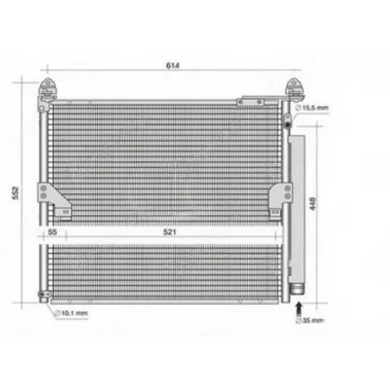 Radiator Aer Conditionat TOYOTA LAND CRUISER PRADO J15 2009-> Radiator condensator aer conditionat 4.0i V6 benzina (625x480x16) Perioada 2009 2010 2011 2012 2013