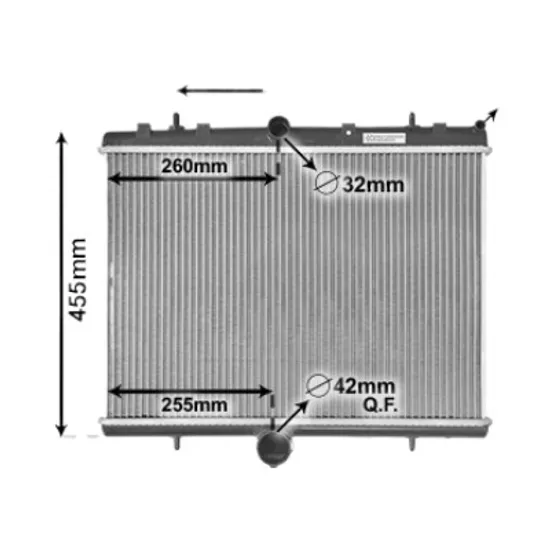 Radiator apa CITROEN C8 2002-> pentru 2.0 HDi, perioada 2002 2003 2004 2005 2006 2007 2008 2009 2010 2011