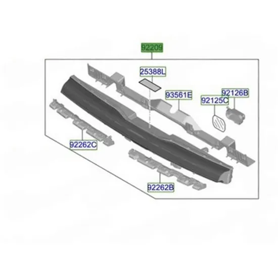 Lampa Fata HYUNDAI STARIA 2025-> Lampa Daylight central LED (O) Perioada 2025